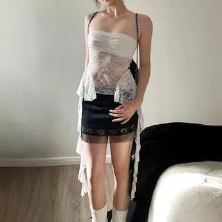 Plain Lace Tube Top White by Sugarcoat