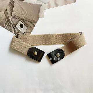 Unisex Lazy Canvas Belt in 12 Colors Almond - 100cm | Lunashore by Lunashore
