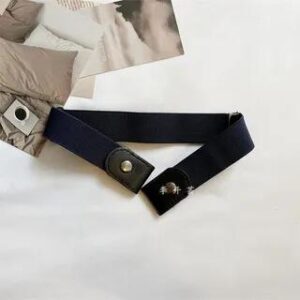 Unisex Lazy Canvas Belt in 12 Colors Navy Blue - 100cm | Lunashore 281405726