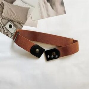 Unisex Lazy Canvas Belt in 12 Colors Caramel - 100cm | Lunashore 281405729