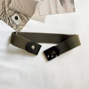 Unisex Lazy Canvas Belt in 12 Colors Army Green - 100cm | Lunashore 281405730