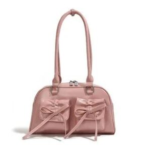 Bow Flap Bowler Bag Pink 281405974
