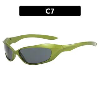 Square Frame Sunglasses Gray Lens - Olive Green | iLANURA by iLANURA
