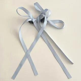 Set of 2: Ribbon Hair Clip 1 - Blue | Daeuni by Daeuni
