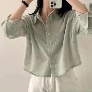 Mint Green Collared Shirt fashion styling inspiration