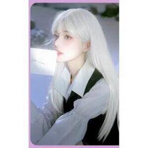 Long Full Wig - Straight With Wig Cap - White 281406472