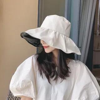 Plain Sun Hat / Sun Protection Arm Sleeves / Set Sun Hat - Off-White by Porcini