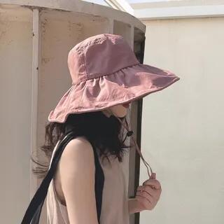 Plain Sun Hat / Sun Protection Arm Sleeves / Set Sun Hat - Pink by Porcini