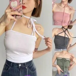 White Wrap-Front Camisole fashion styling inspiration