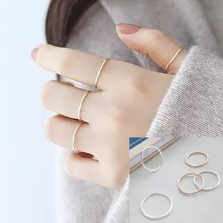 925 Sterling Silver Ring Silver - Size No. 11 | Phoenoa by Phoenoa
