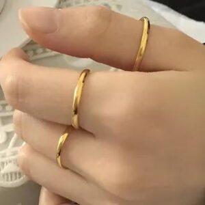 Stainless Steel Ring E442 - Gold | Betsuno 281458605