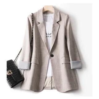 One-Button Blazer Almond by Daybreak