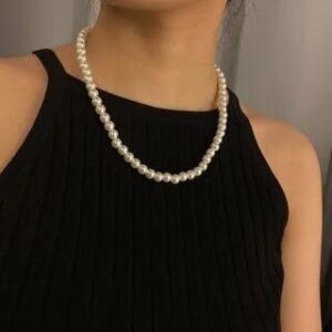 Faux Pearl Necklace 3028 - Silver | Seirios 281459037