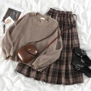Distressed Loose-Fit Sweater Sweater - Dark Brown 281459118