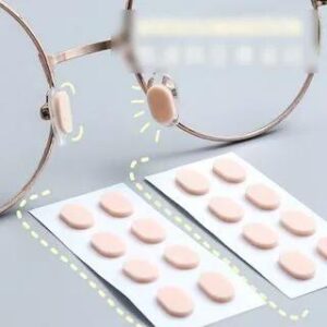 Adhesive Eyeglasses Nose Pad 12 Pairs - Oval - Thicken - Black 281459336