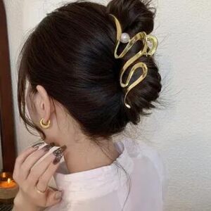 Faux Pearl Hair Claw 5117 - Gold | Kiren 281460835