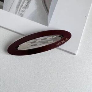 Oval Acetate Hair Clip Dark Red | Sesori 281726602