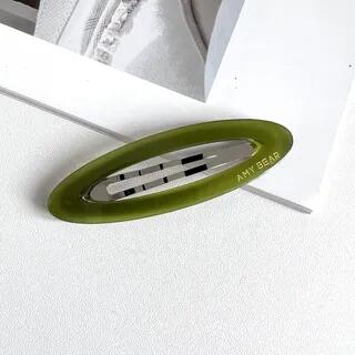 Oval Acetate Hair Clip Green | Sesori by Sesori