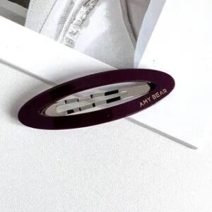 Oval Acetate Hair Clip Dark Purple | Sesori 281726606