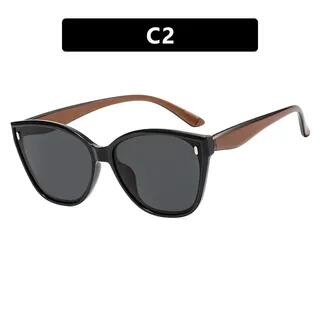 Cat Eye Plastic Sunglasses C2 - Glossy Black Frame - Black | iLANURA by iLANURA