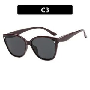 Cat Eye Plastic Sunglasses C3 - Maroon Frame - Gray | iLANURA 281819582