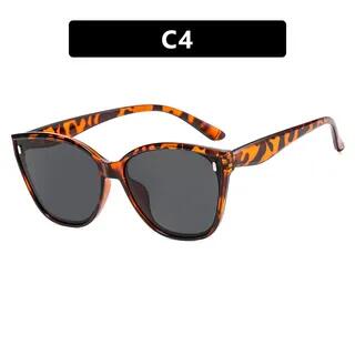 Cat Eye Plastic Sunglasses C4 - Brown Leopard Frame - Gray | iLANURA by iLANURA