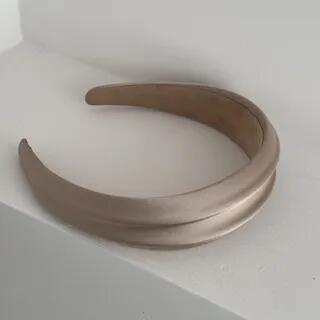 Textured Plain Fabric Headband Dark Brown by Kayochs