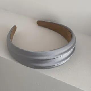 Textured Plain Fabric Headband Gray by Kayochs