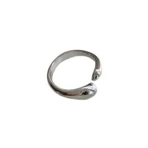 Shiny Open Ring / Textured Ring J2670 - Shiny Ring - Silver 282123549