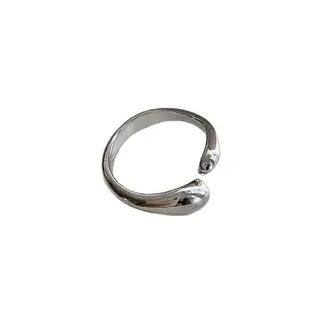 Shiny Open Ring / Textured Ring J2670 - Shiny Ring - Silver by Tinseltown