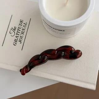 Chain Hair Clip 03 - Tortoiseshell - Red | Mentosi by Mentosi