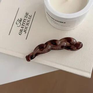 Chain Hair Clip 02 - Tortoiseshell - Gray | Mentosi by Mentosi