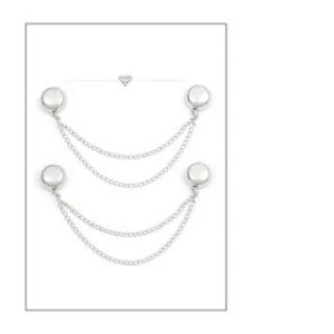 Alloy Magnetic Pants Leg Adjusting Clips / Set Set of 2 - Silver 282181132