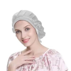 Silk Sleeping Bonnet Hat Silver 282206761