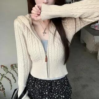 Plain Zip Up Top Almond by Joyciful