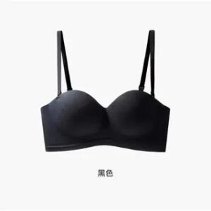 Plain Seamless Wireless Push Up Bra Black - 85BC 282225807