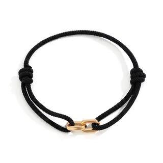 Chain Alloy Cord Bracelet 02320 - Gold & Black | Malnia Home by Malnia Home