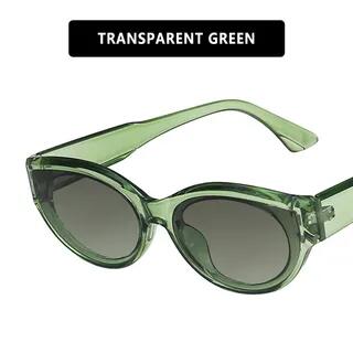 Cat Eye Sunglasses Transparent Green Frame - Green | iLANURA by iLANURA