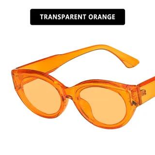 Cat Eye Sunglasses Transparent Orange Frame - Orange | iLANURA by iLANURA