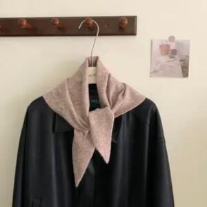 Plain Triangle Wool Light Scarf SKU-06 - Oatmeal 282228722