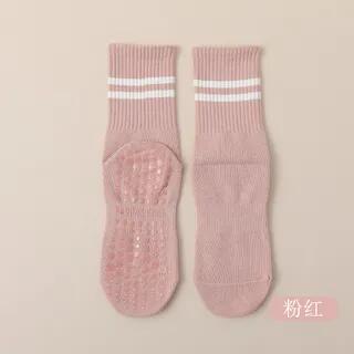 Striped Yoga Socks Pink by Whychunga