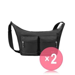 Safe Cross Body Bag L - 2 Colors 2pcs Bundle Set Black x 2 pcs by Branden