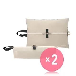 Half Half Multi Pouch - 5 Colors 2pcs Bundle Set Light Beige x 2 pcs by Branden