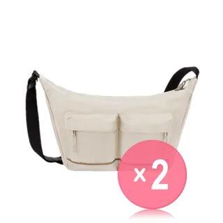 Safe Cross Body Bag L - 2 Colors 2pcs Bundle Set Light Beige x 2 pcs by Branden
