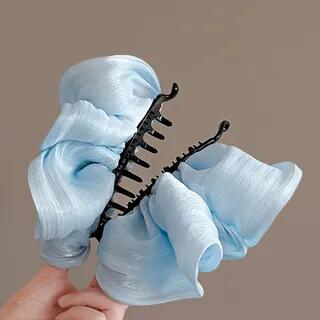 Ruffled Hair Clip Blue | LIDO by LIDO