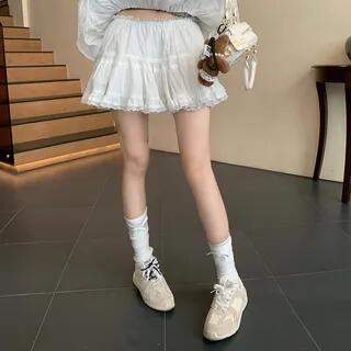 Mini Skirt Skirt - White by Trendycas