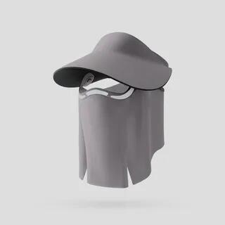 Set: Sun Protection Visor + Mask XMZ323 - Gray by Rita Zita