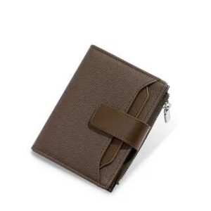 Plain Faux Leather Short Wallet Coffee 282346670