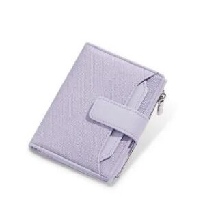 Plain Faux Leather Short Wallet Purple 282346673