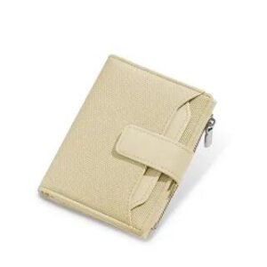 Plain Faux Leather Short Wallet Almond 282347135